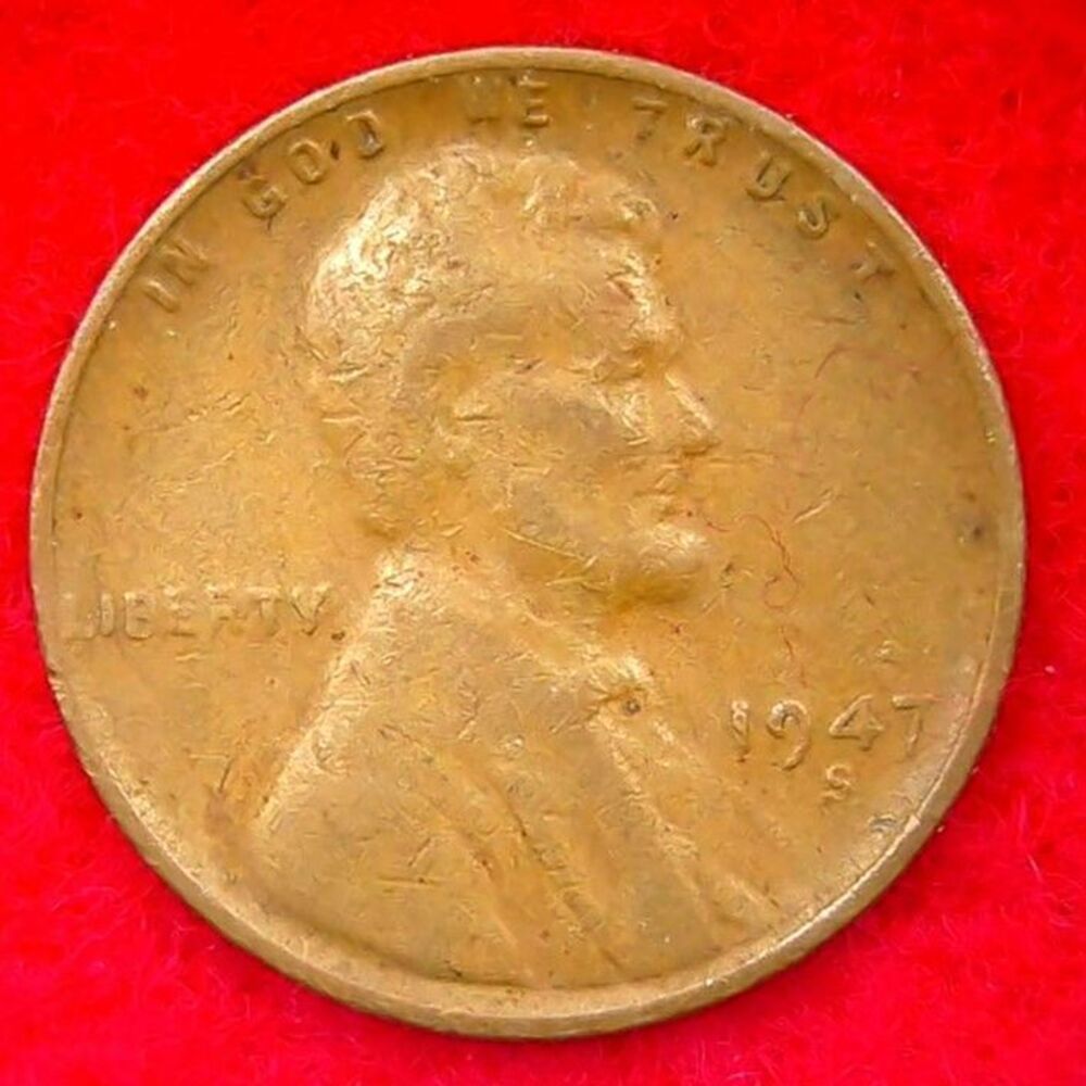 1947 S Lincoln Wheat Cent Grade VF Lot 193